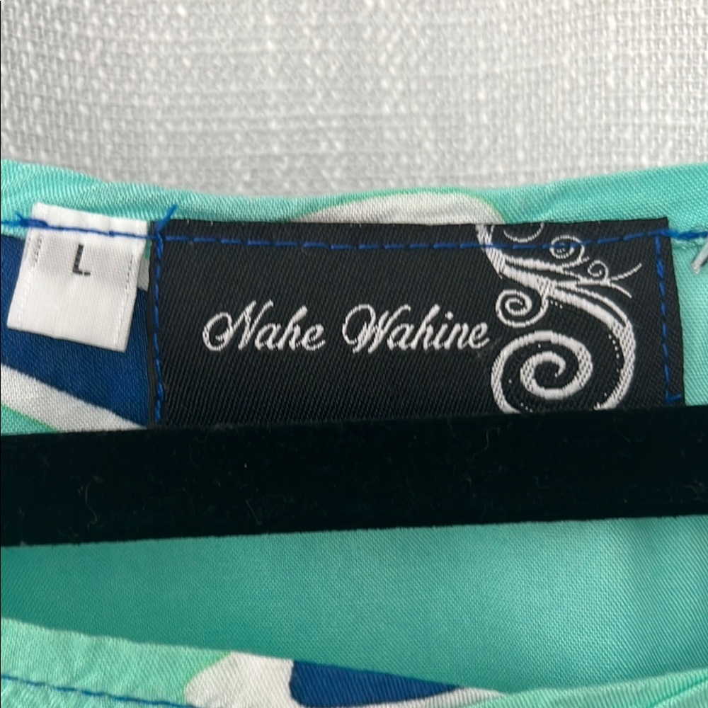 Nahe Wahine Blue and Mint Women's Top - Picture 3 of 5